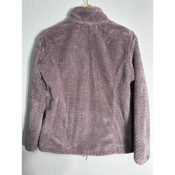 FREE2B Women's Size M Lavender Textured Fleece Zip Up Jacket - Picture 8 of 8